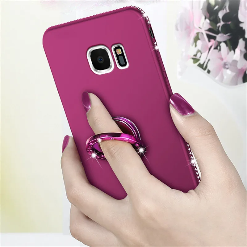 Мягкие чехлы из ТПУ со стразами для Samsung galaxy A8 A6 2018 S8 S9 Plus S7 Edge A5 A3 J3 J5 J7 Prime 2016 2017 Note 8