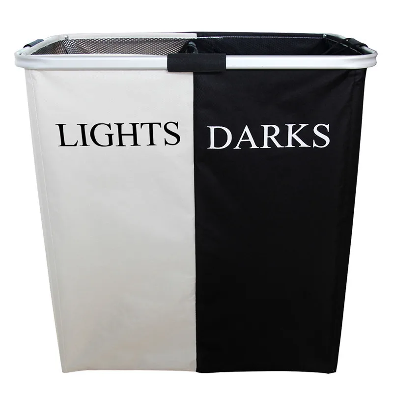 Черно белая корзина для хранения белья из ткани складной мешок грязной одежды