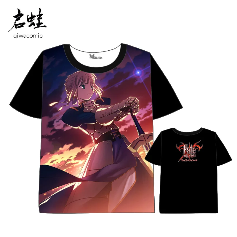 Fate zero/Fate/stay night футболка сабля для мужчин и женщин с коротким рукавом летнее