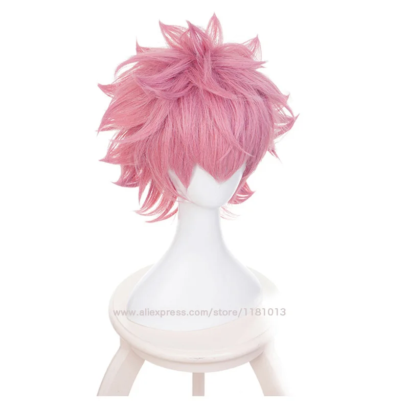 Boku no Hiro Akademia Мина Ashido короткий парик мой герой Академия розовый косплей + шапочка |