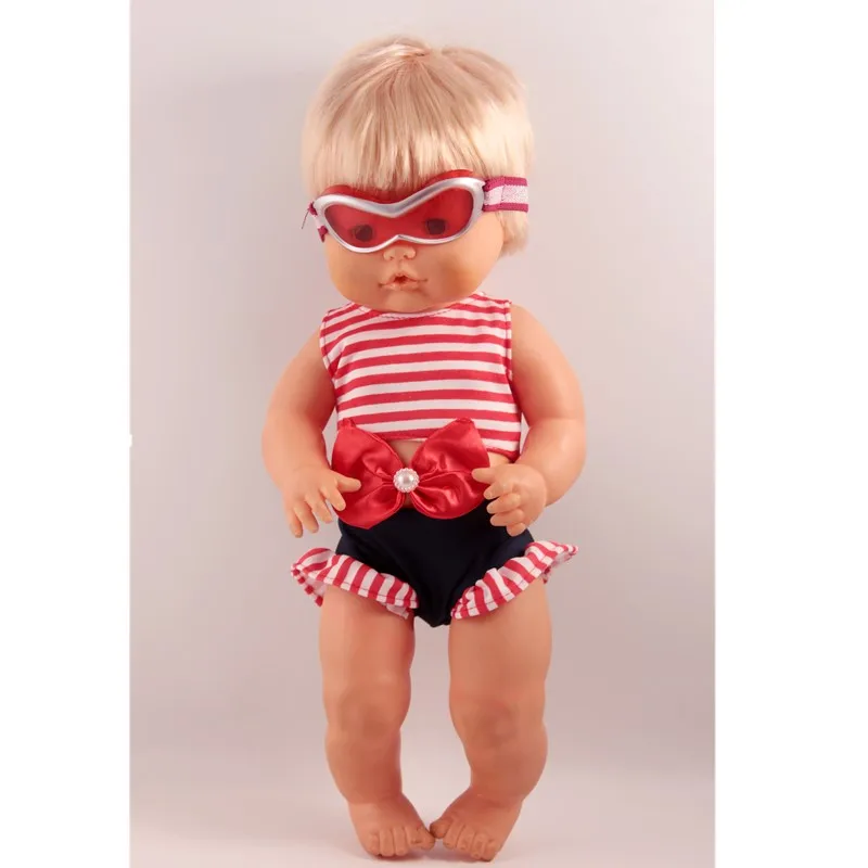 Одежда для купания кукол 41 см Nenuco Doll y su Hermanita купальник на подтяжках шорты Googles