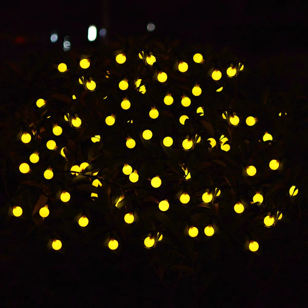 7 м шар струнный светильник s на солнечной энергии 50-200LED Рождественский светильник патио светильник ing для дома сада лужайки вечерние украшения