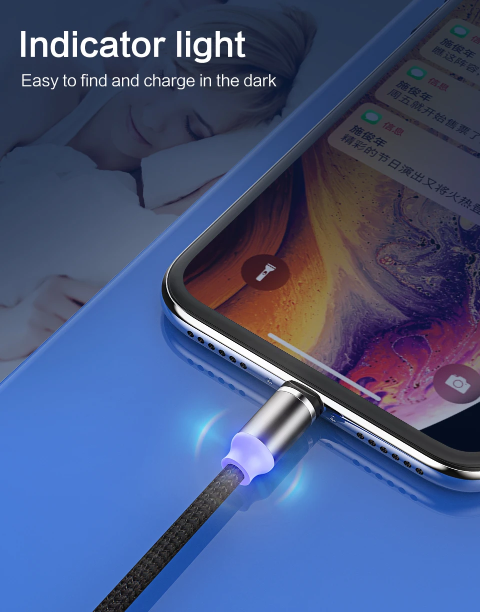 LASAiER Магнитный Micro Usb кабель для Xiaomi Redmi 2.1A Быстрый Магнитный usb-кабель для зарядки Micro Usb для samsung Android магнит