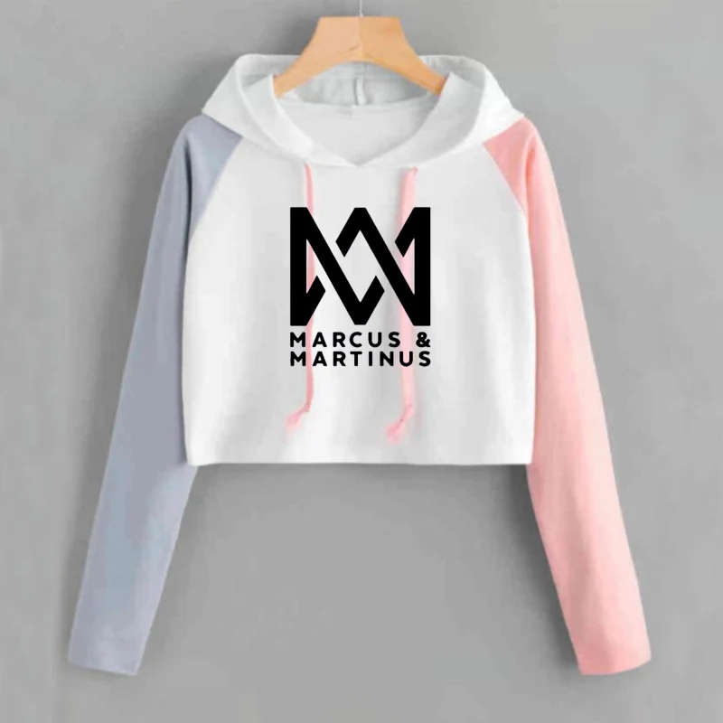 Укороченная толстовка с капюшоном для женщин Толстовка Marcus and Martinus Повседневная