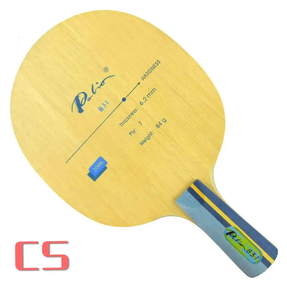 Palio B31(B 31, B-31) 7 слойное лезвие для настольного тенниса, calssics лезвие, быстрая атака с петлей, ракетки для настольного тенниса, Спортивная ракетка - Цвет: CS short handle