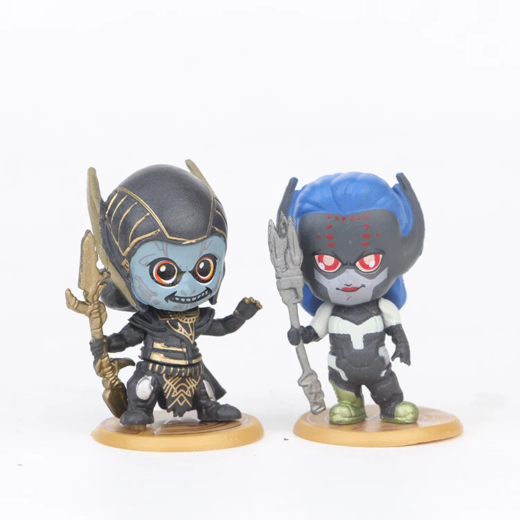 6 шт./компл. Marvel Thanos &amp Corvus Glaive Proxima Midnight Ebony Maw супергигантский черный гном милая