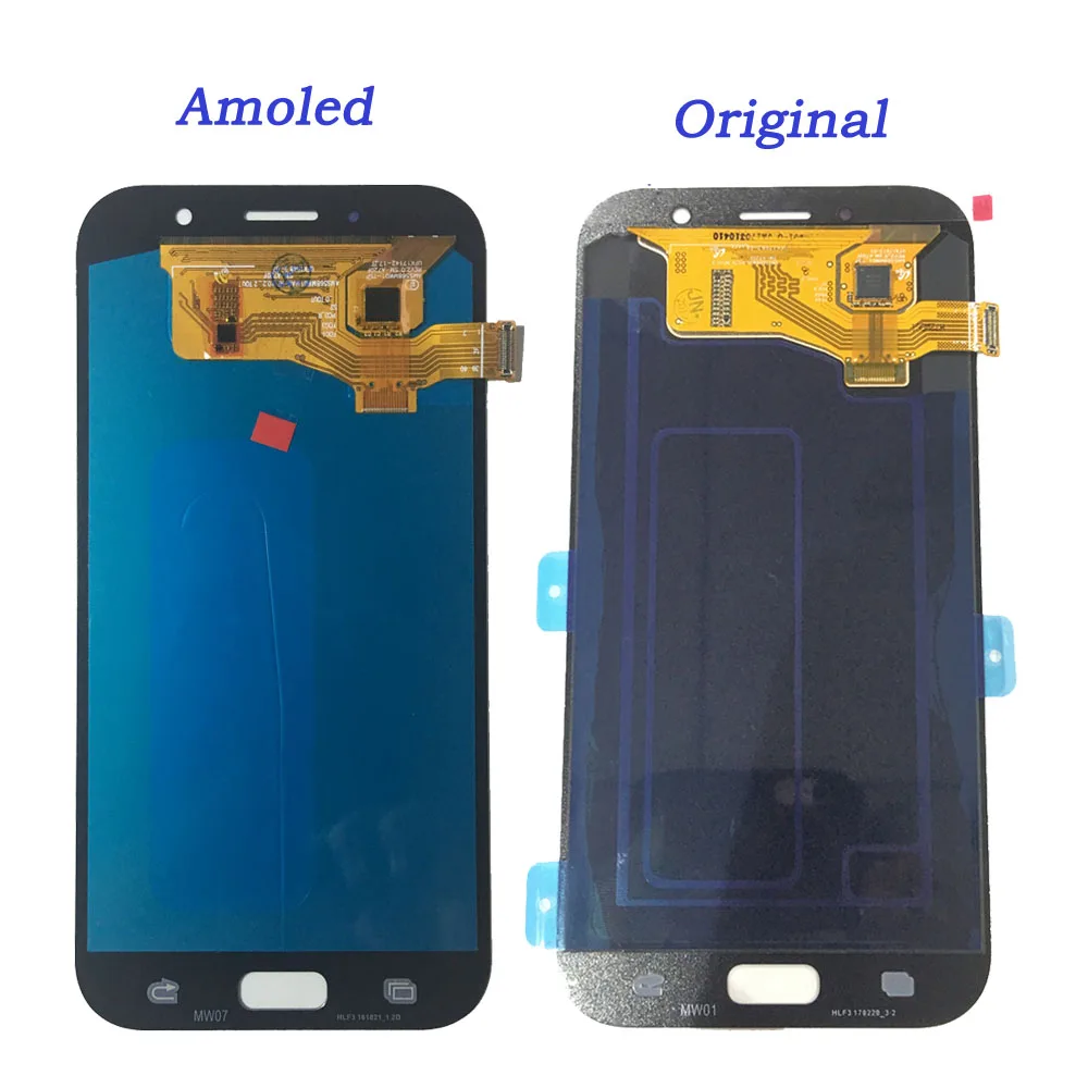 Super AMOLED ЖК дисплей для Samsung Galaxy A7 2017 A720 A720F сменный экран протестированный рабочий