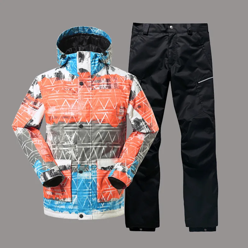 Мужской лыжный костюм GSOU ветрозащитная водонепроницаемая верхняя спортивная