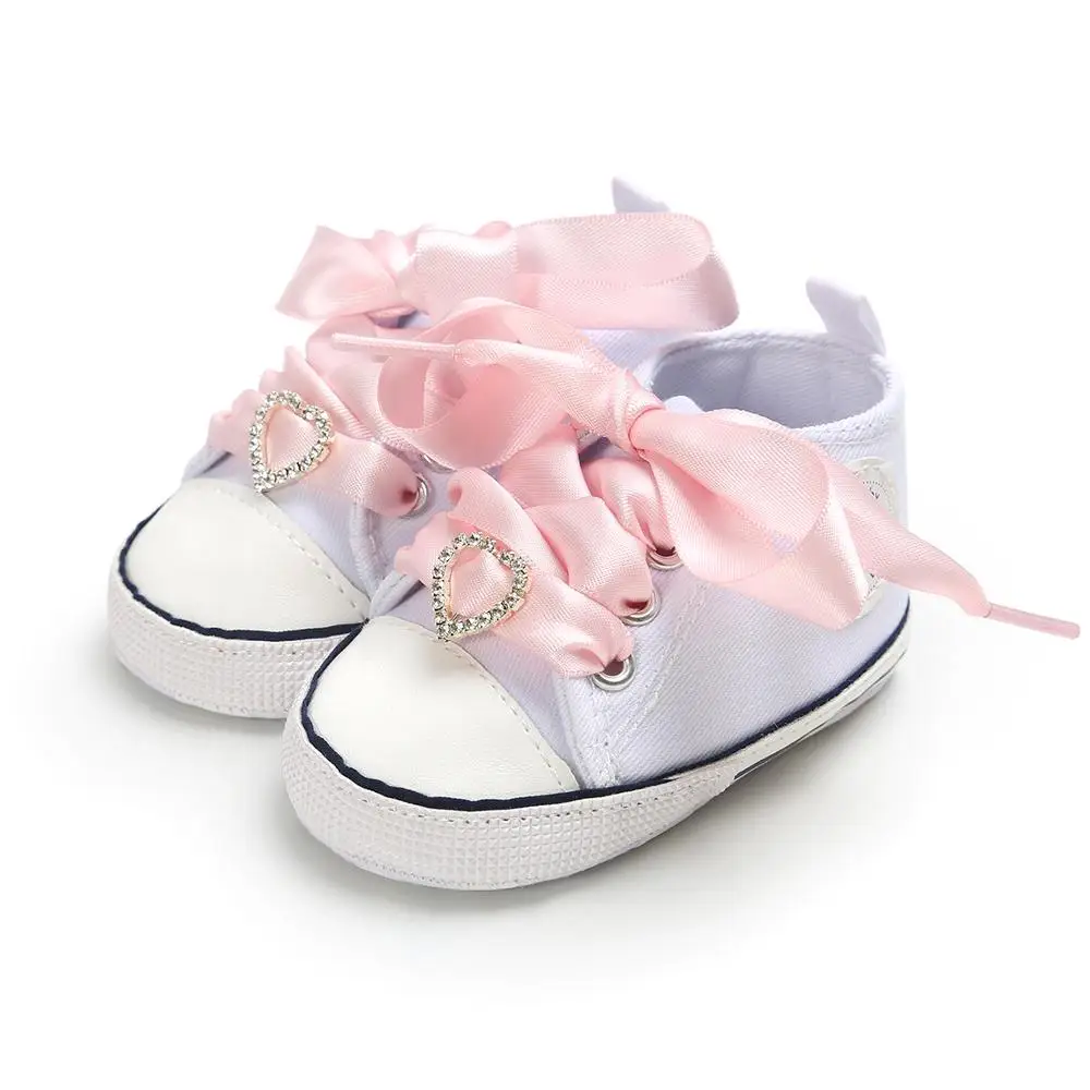 Новые детские туфли для новорожденных New Canvas First Walkers Infant Toddler мягкая подошва противоскользящая обувь для мальчиков и девочек 25 цветов