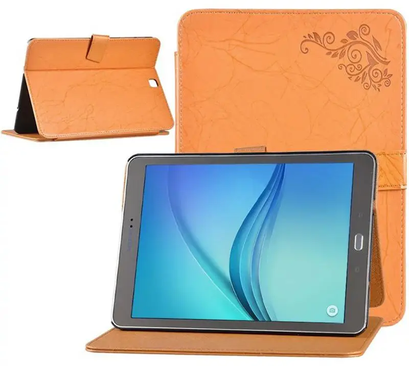 Роскошный чехол из искусственной кожи с цветочным принтом для Samsung Galaxy Tab S2 9 7 SM T810