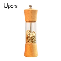 upors salt and pepper grinder genuine wood acrylic pepper mill manual peper spice grinder salt mills pepermolen 6 inch