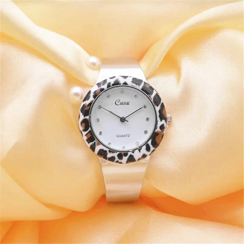 CUSSI 2018 Luxury Leopard Womens Bracelet Watches Quartz Wristwatches Ladies Dress relogio feminino reloj mujer Gold | Наручные часы