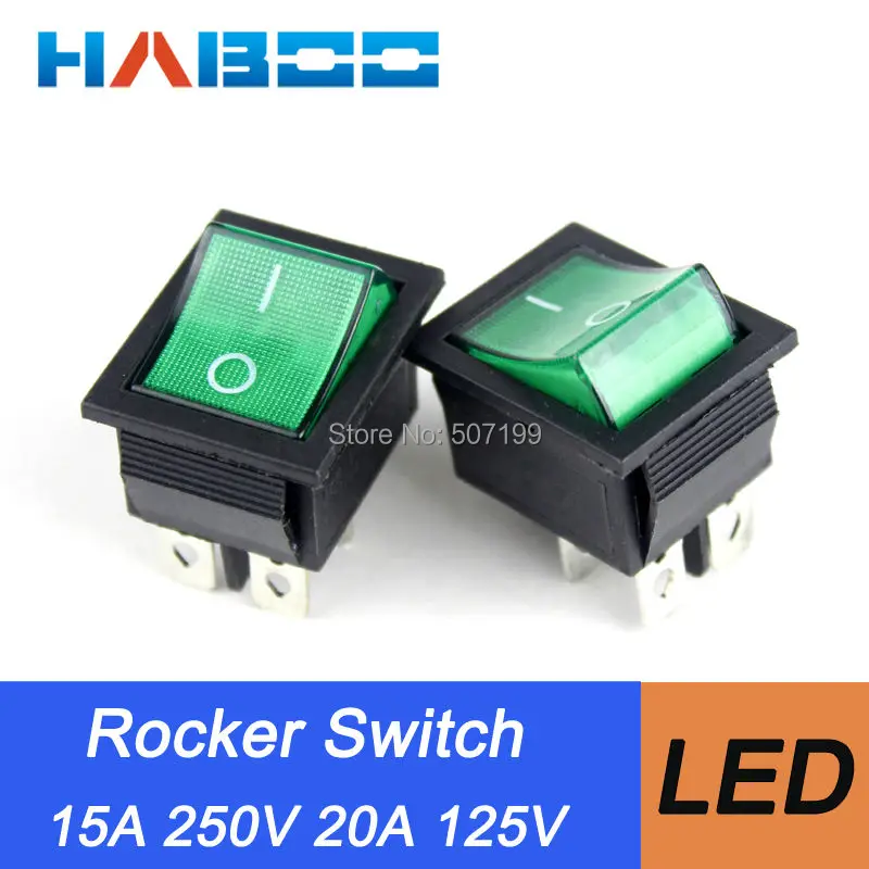 50 шт./лот kcd2 бытовая техника 4 контакта 2 Позиции лодка светодиодный выключатель