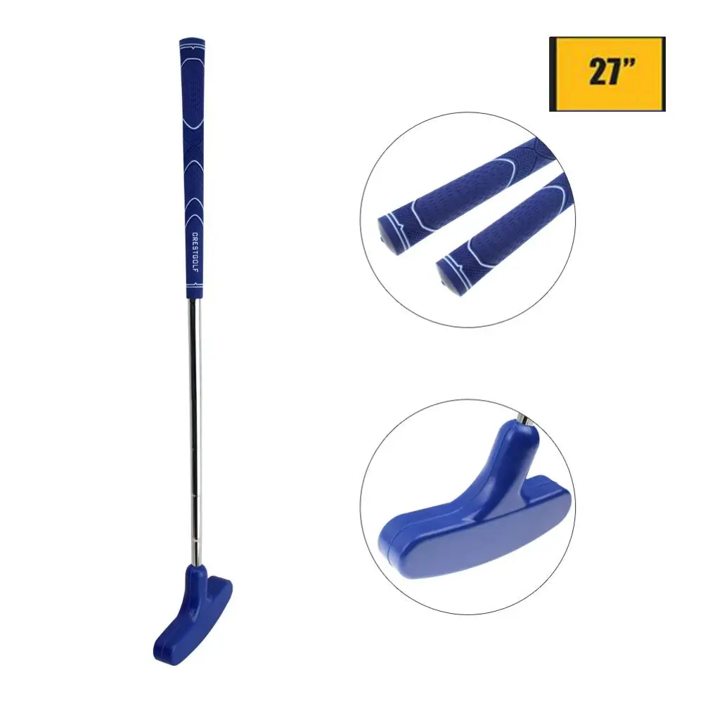 27 inches blue Гребень для гольфа левосторонний мини клюшка для гольфа сталь для клюшек для гольфа с резиновой головкой клюшки и валом клюшки для гольфа унисекс - Цвет: 27 inches blue