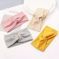 new fashion girls colourful cotton knot headbands elastic hairbands childre headwear kids stretch headwraps hair accessories