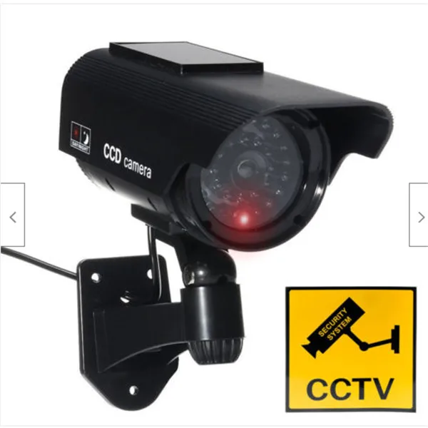Черный Поддельный манекен видеонаблюдения CCTV Красный флэш-Светильник ИК наружная/Внутренняя камера - Цветной: Черный