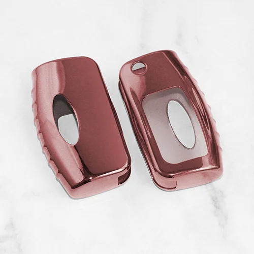 pink Чехол для автомобильного ключа из ТПУ, подходит для Ford Fiesta Focus 2 Ecosport Kuga Escape, автомобильные аксессуары - Название цвета: pink