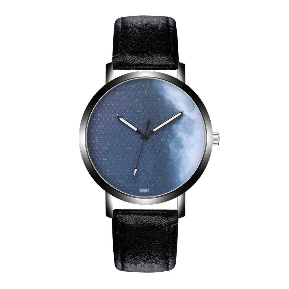 Часы мужские ультратонкие с кожаным ремешком унисекс | Наручные часы