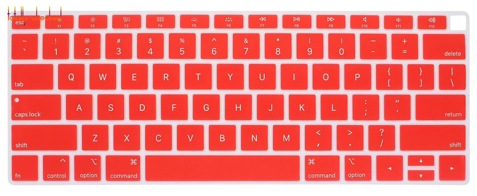 red Силиконовый чехол-клавиатура для Apple MacBook Air, 13 дюймов,, английская защита кожи, A1932, с дисплеем retina Touch ID - Цвет: red