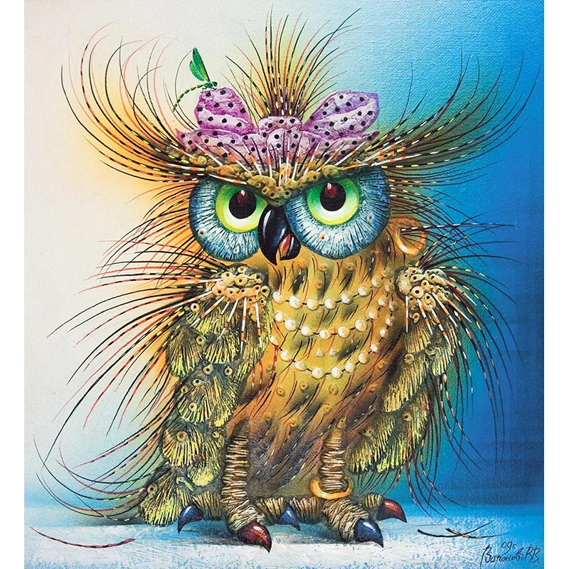 Картина без рамы картина по номерам Сова DIY живопись Раскраска настенное