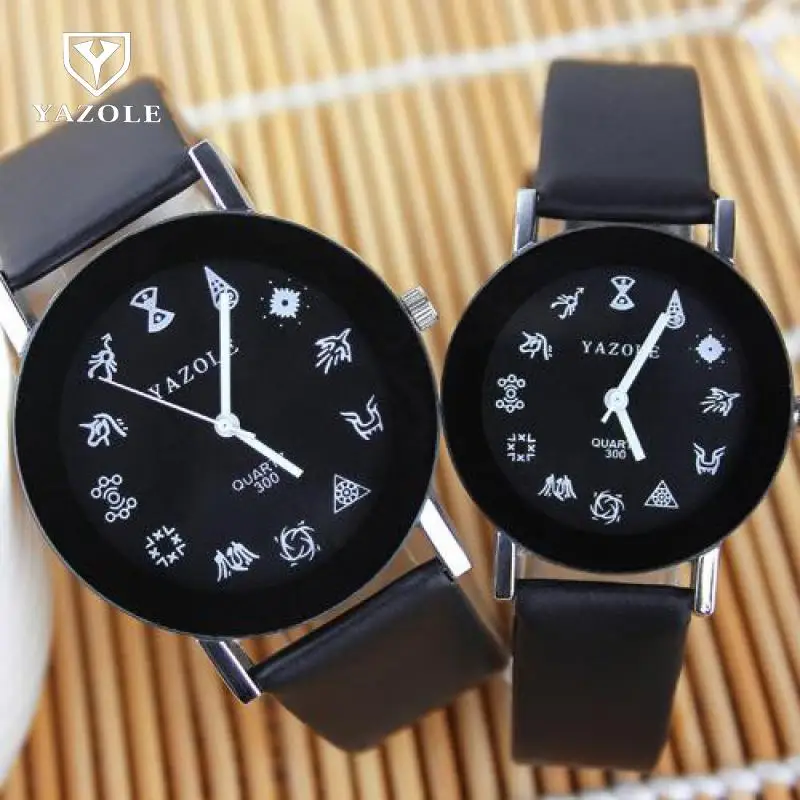 Модные кварцевые наручные часы YAZOLE из искусственной кожи Созвездие EXO для мужчин