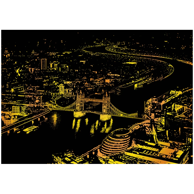 DPF красочный город панорамная серия городские ночные сцены окрашенные