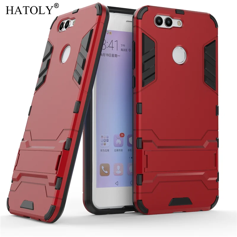 HATOLY For Armor Case Huawei Nova 2 Plus Robot Silicon Rubber Hard Back Phone Cover 5.5&quot | Мобильные телефоны и