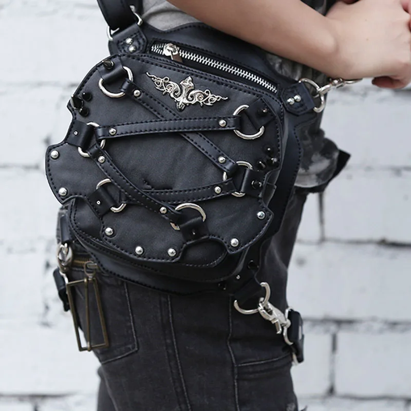 Унисекс искусственная кожа поясная Защитная омуниция мотоциклиста Райдер панк