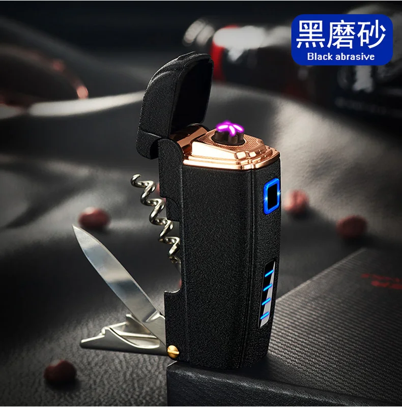 Новинка, электронная USB Зажигалка для ножей с зажиганием, металлическая подарочная зажигалка
