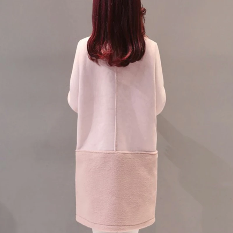 2017 женское осенне-зимнее шерстяное пальто повседневное из овечьей шерсти модная