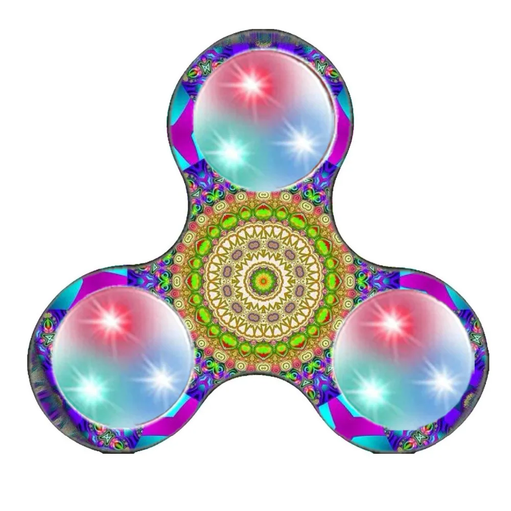 Свет Радуга spinner палец руки Пластик EDC блесны Непоседа для аутизма и СДВГ рельеф
