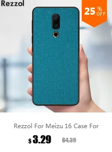 Чехол Rezzol для Meizu 16, закаленное стекло, задняя крышка для Meizu 16th, силиконовая рамка, жесткий глянцевый чехол для Meizu 16th Plus Capa