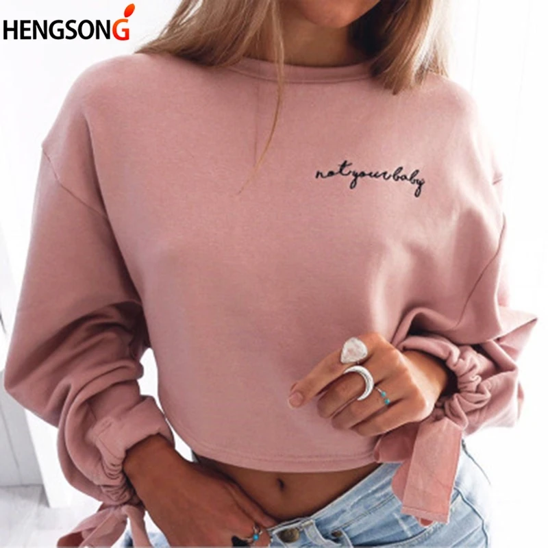 

Solid Color Hooded Crop Top Women's Sweatshirt Long Sleeve Women Hoodies Sexy 2022 Autumn Fashion Female Clothes