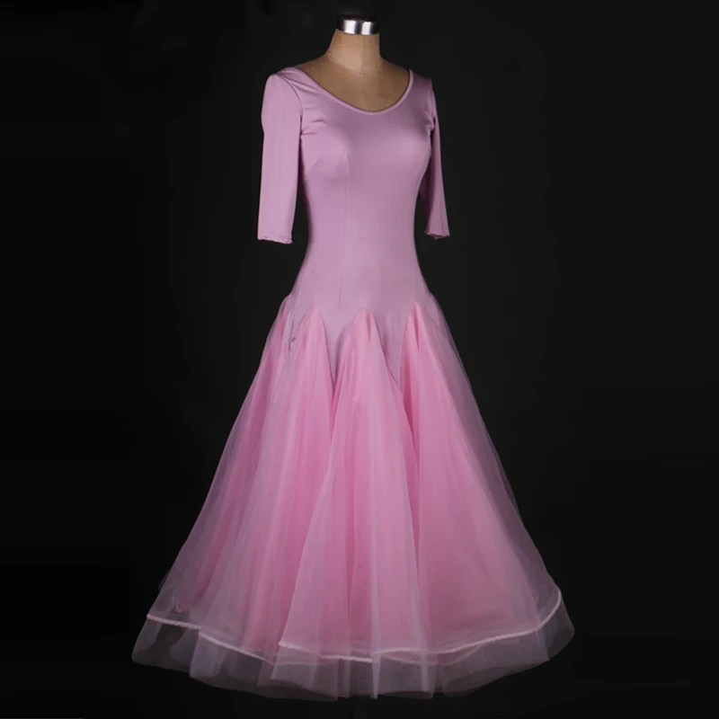 Женская одежда для бальных танцев роскошная женская из спандекса с рукавом до