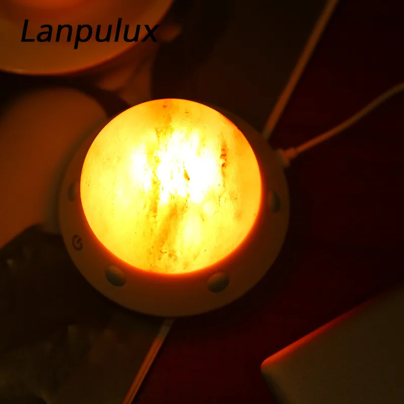 Lanpulux лава лампа UFO форма уникальный дизайн соли ночник USB зарядка глаз Защитные