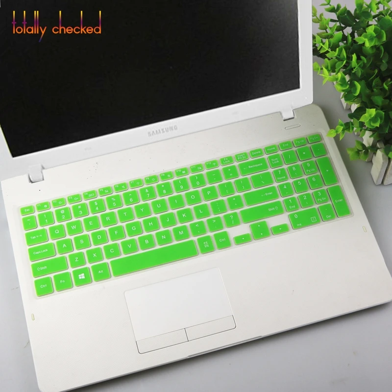 green Силиконовый чехол кожи протектор для samsung Essentials E20 E30 NP350XAA 15,6 дюйма 500R5K 551XAA NP530E5M NP 550XAA - Цвет: green