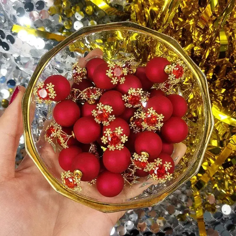 

Имитация жемчуга серьги блестящие богемные круглые 925 серебряные свадебные украшения для женщин девушки ювелирные изделия рождественские ...