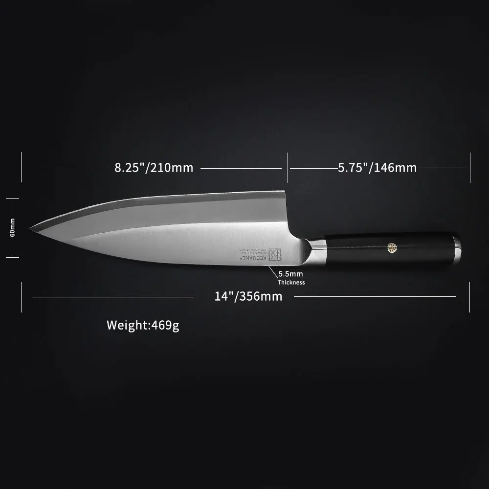 SUNNECKO 8 25 &quot/6 5&quot Деба шеф-повар Ножи сашими ножи Пособия по немецкому языку 1 4116
