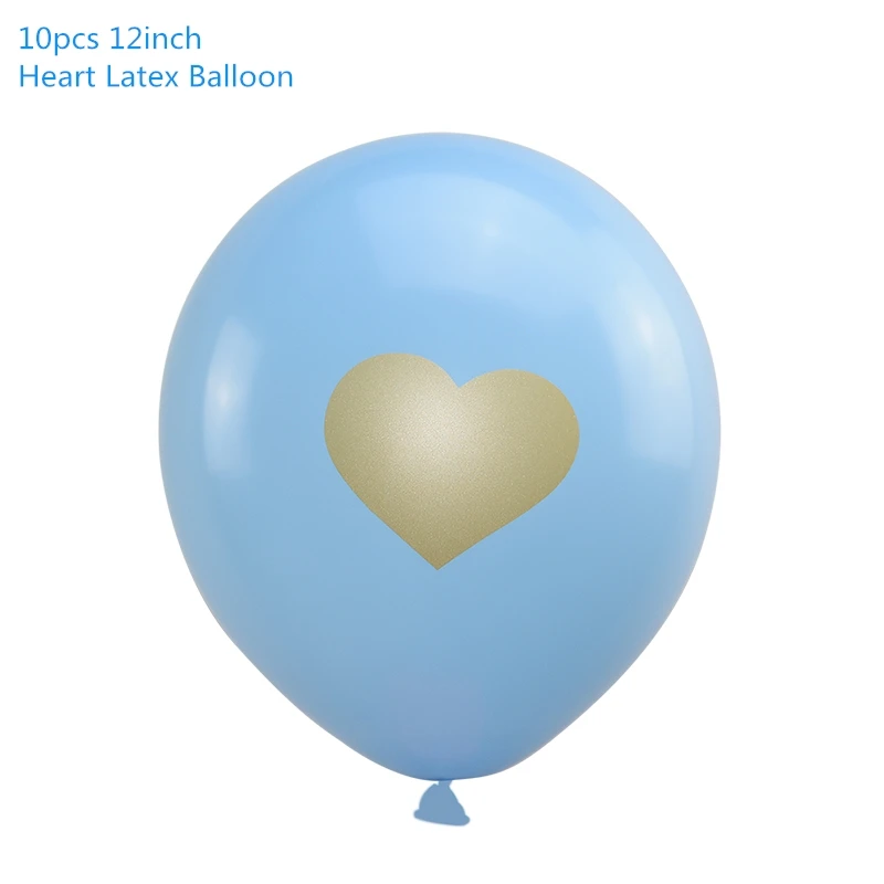 10pcs blue heart Детский душ мальчик украшения для девочек набор это мальчик это девочка о Детские воздушные шары пол раскрыть Дети День Рождения Вечеринка ребенок душ подарки - Цвет: 10pcs blue heart