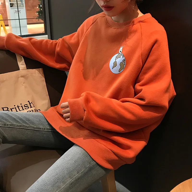 Пуловер женский с круглым вырезом и длинным рукавом 2 цвета | Женская одежда