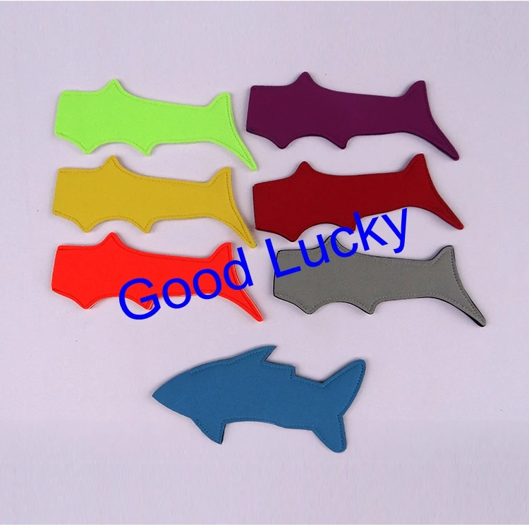 100pcs/lot free shipping wholesale Blanks shark tail Popsicle Holders Neoprene sleeves Ice cooler case mixed colors | Дом и сад