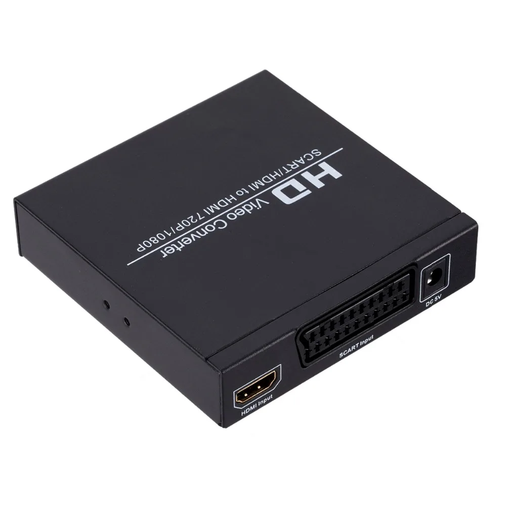 Адаптер SCART HDMI совместимый с адаптер Full HD 1080P Coaxia Видео Аудио конвертер для DVD