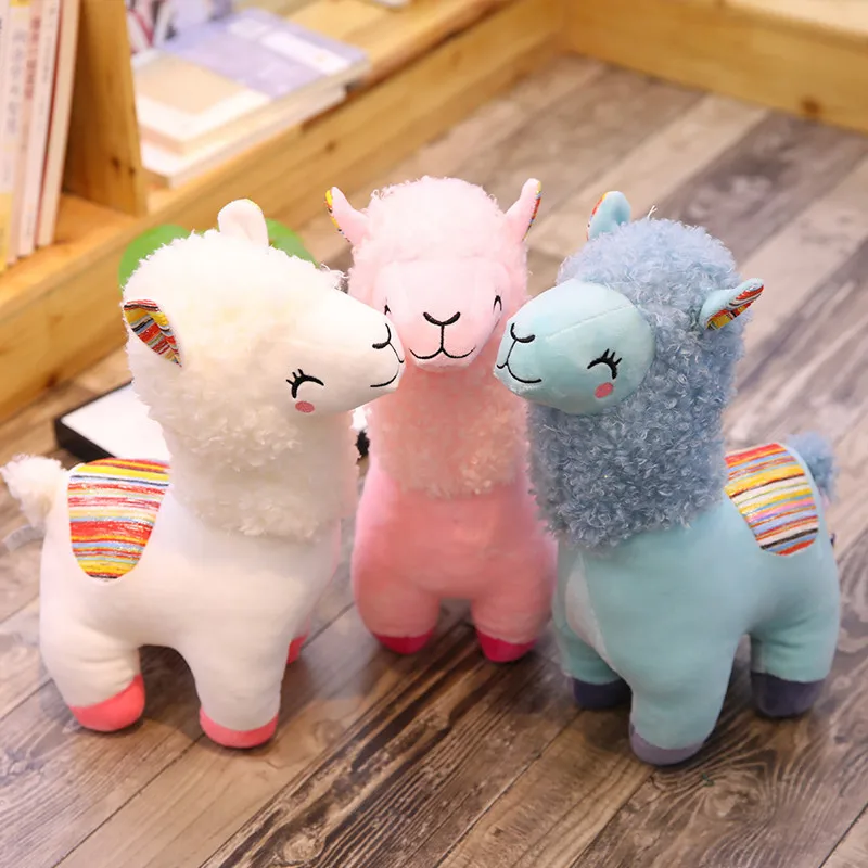 

Hot Lovely 25cm/35cm Alpaca Llama Plush Toy Doll Animal Stuffed Animal Dolls Soft Plush Alpaca For Kids Birthday Gifts 4 Colors