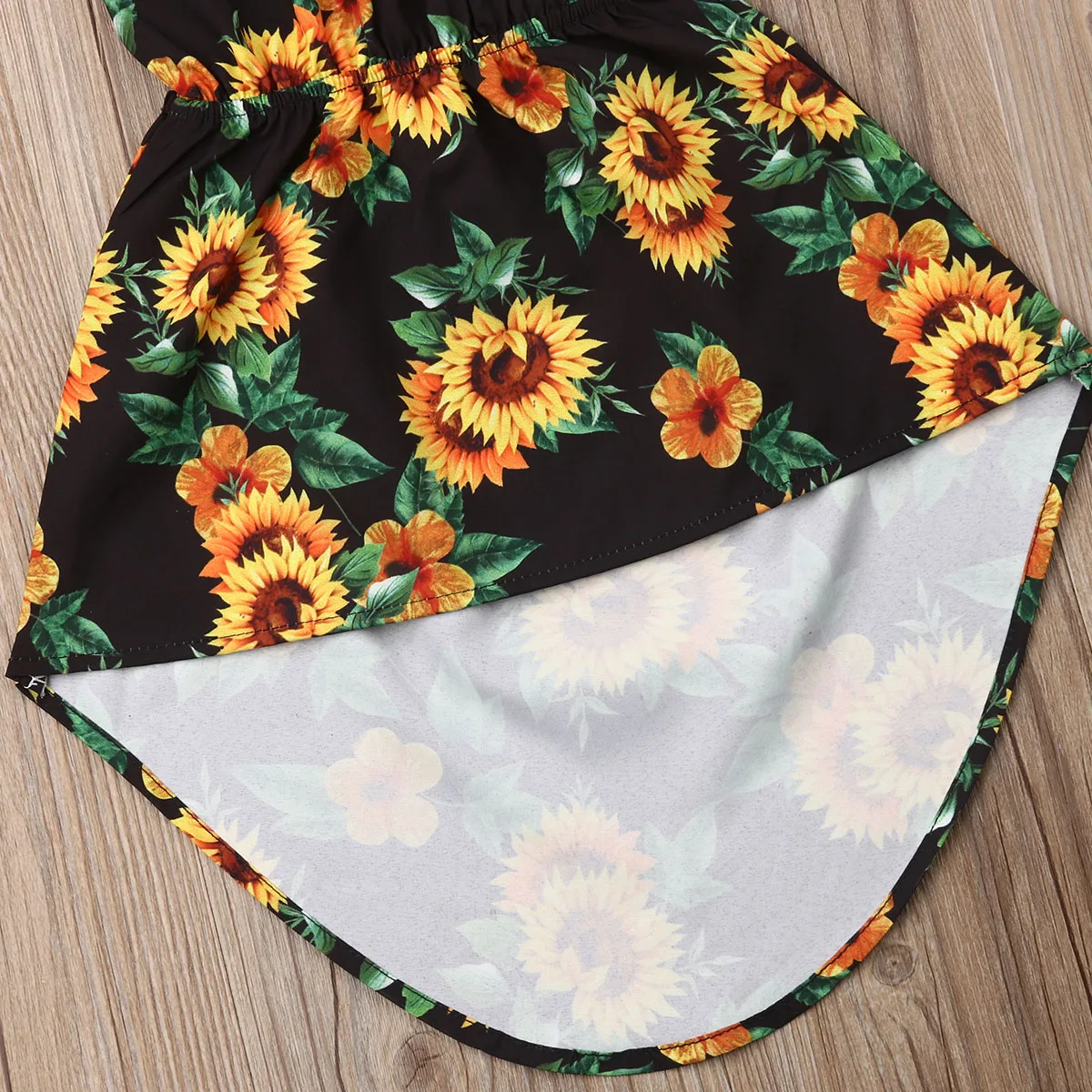 Kids Baby Girl Summer Dress Backless Sunflower Print Party Pageant Sundress 1-6Y | Детская одежда и обувь