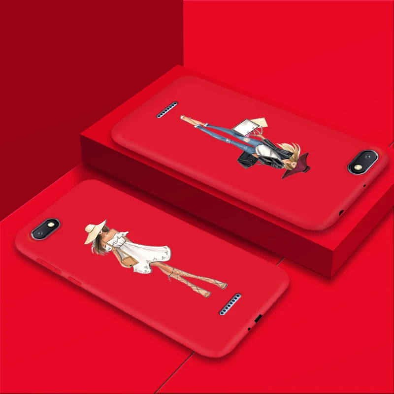 JURCHEN женский чехол для Xiaomi Redmi 6 Pro 6A Желтый силиконовый мягкий телефона 4A 5A 5 Plus Note 4X