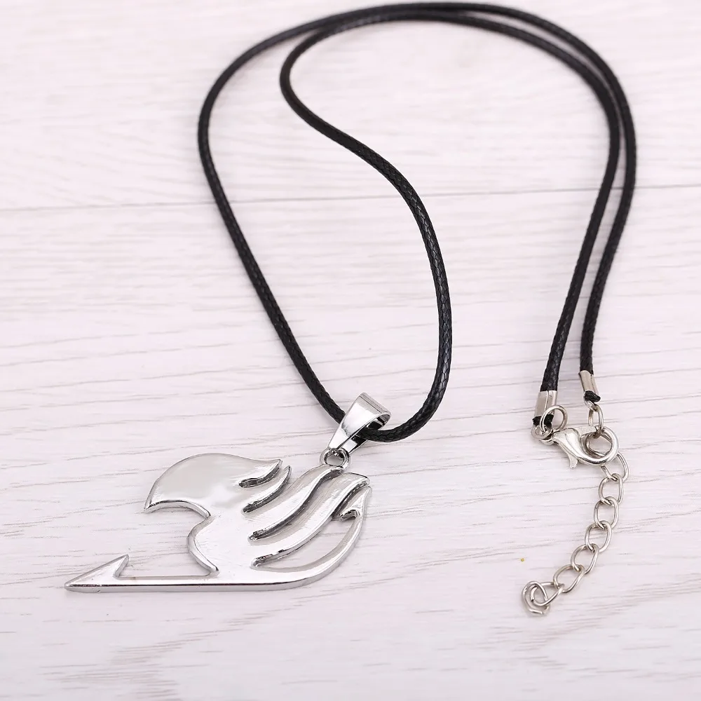 24Pcs/Lot Shining Color Fairy Tail Hubby Logo Pendant Necklace Anime Jewelry Accessories For Women Men Children Gift | Украшения и