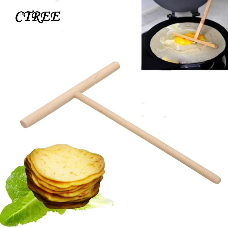CTREE 1 шт. Т образная буква 5 дюймовая деревянная блинница палочка для теста блинов