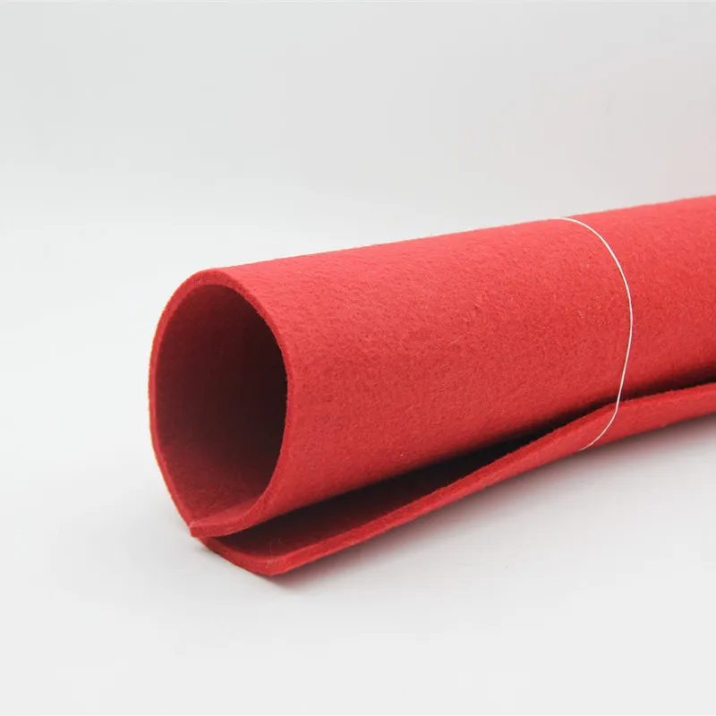 Red as photo 1 шт., 4 мм, нетканый материал из полиэстера, ткань, войлок для шитья кукол, цветы, подарок для рукоделия, цветной игольчатый шерстяной войлок, 19 цветов, 30*30 см - Цвет: Red as photo