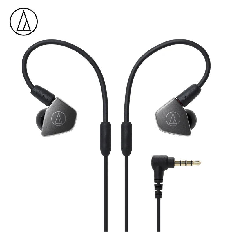 Оригинальные аудио Technica проводные наушники Hi-Fi двойные динамические