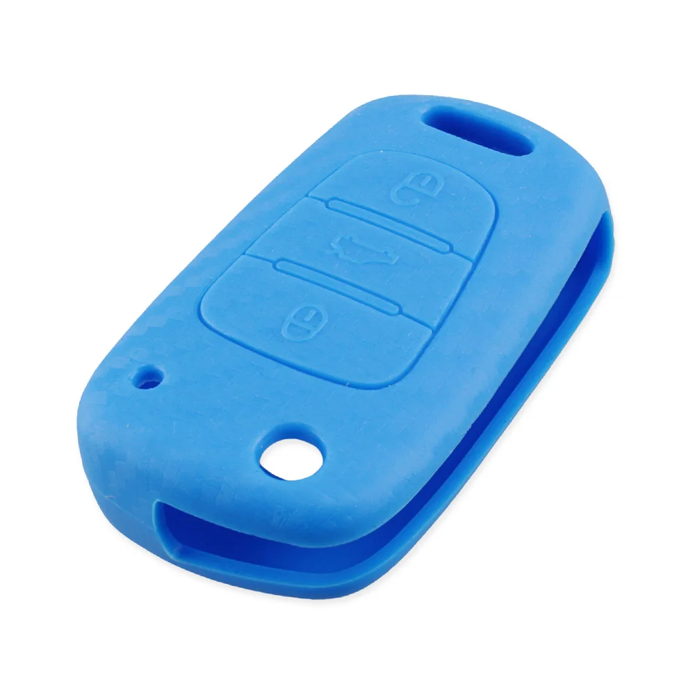 KEYYOU 3 кнопки силиконовый чехол для автомобильного ключа Kia RIO K2 K5 Sportage Sorento Hyundai i20 i30